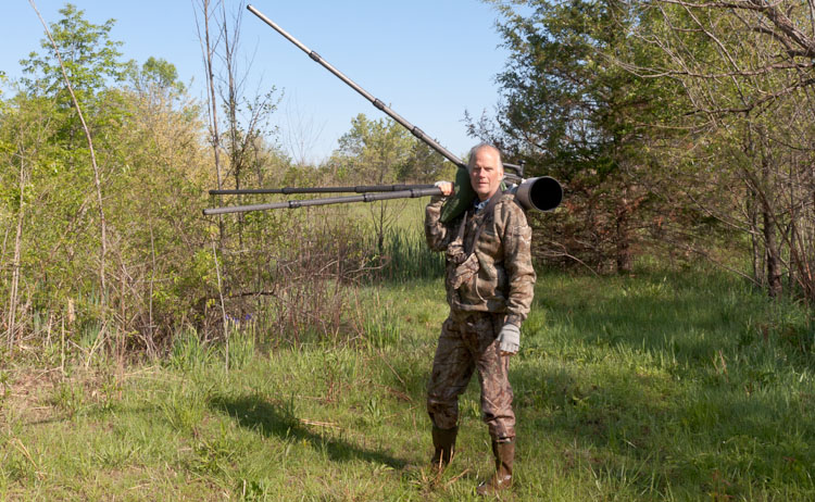 Carrying the Bird Lens_2778_Blog Henry with his camera and tripod out photographing birds