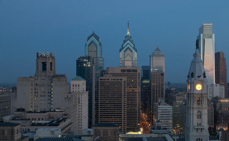 View of Downtown Philadelphia from the Lowes Hotel