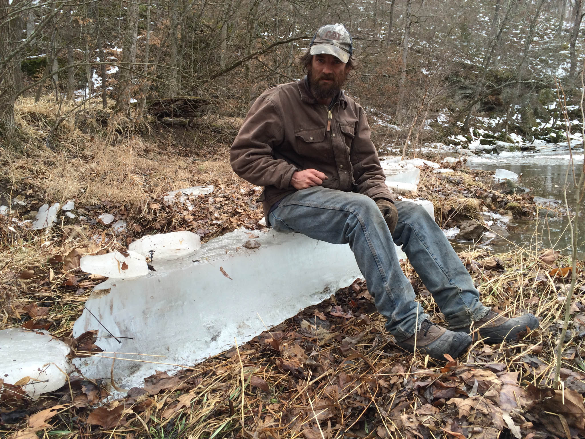 Matt Barnes on and Ice Chunks from Hillers Creek_4824